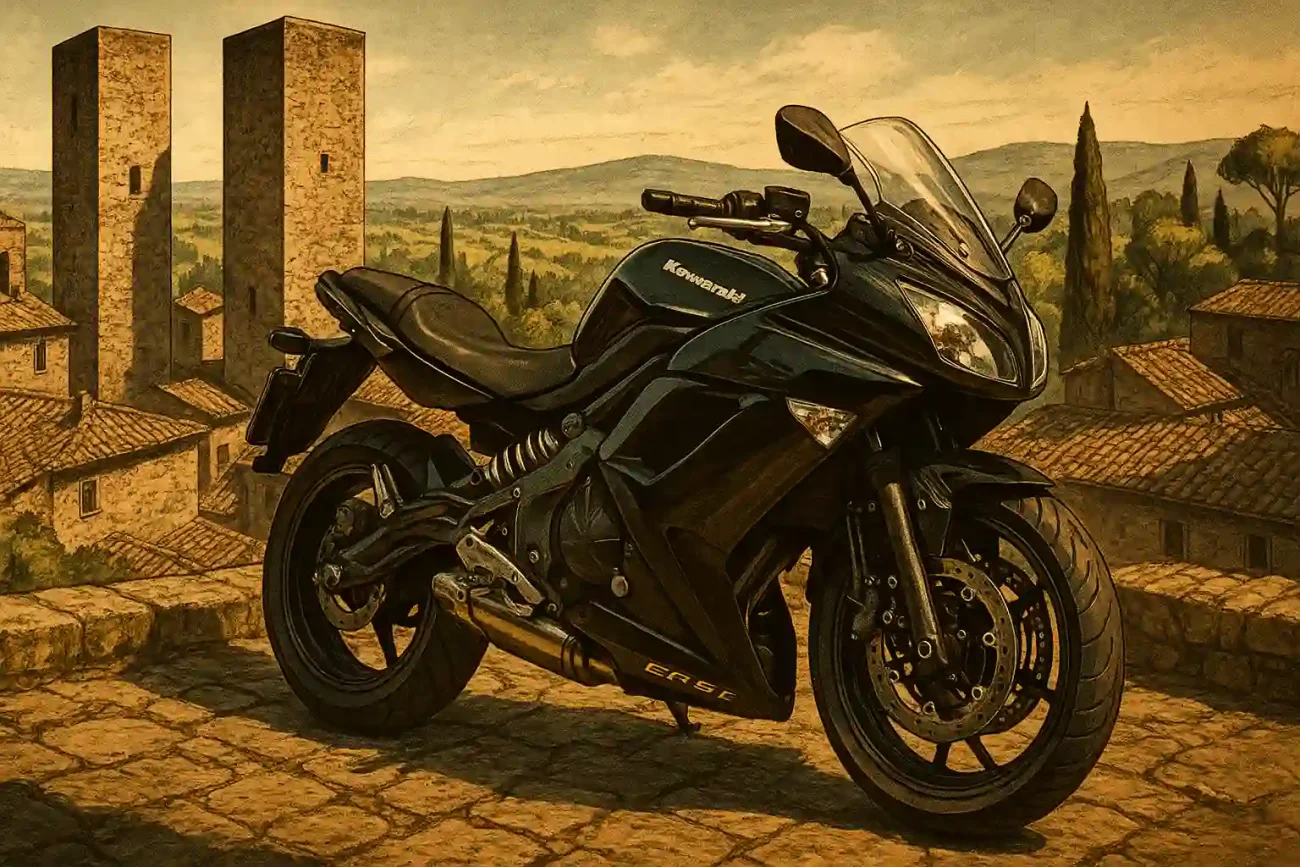 Larniano: quel crocevia toscano dove si respira la storia 5 La mia kawasaki er6-f rielaborata con la ai